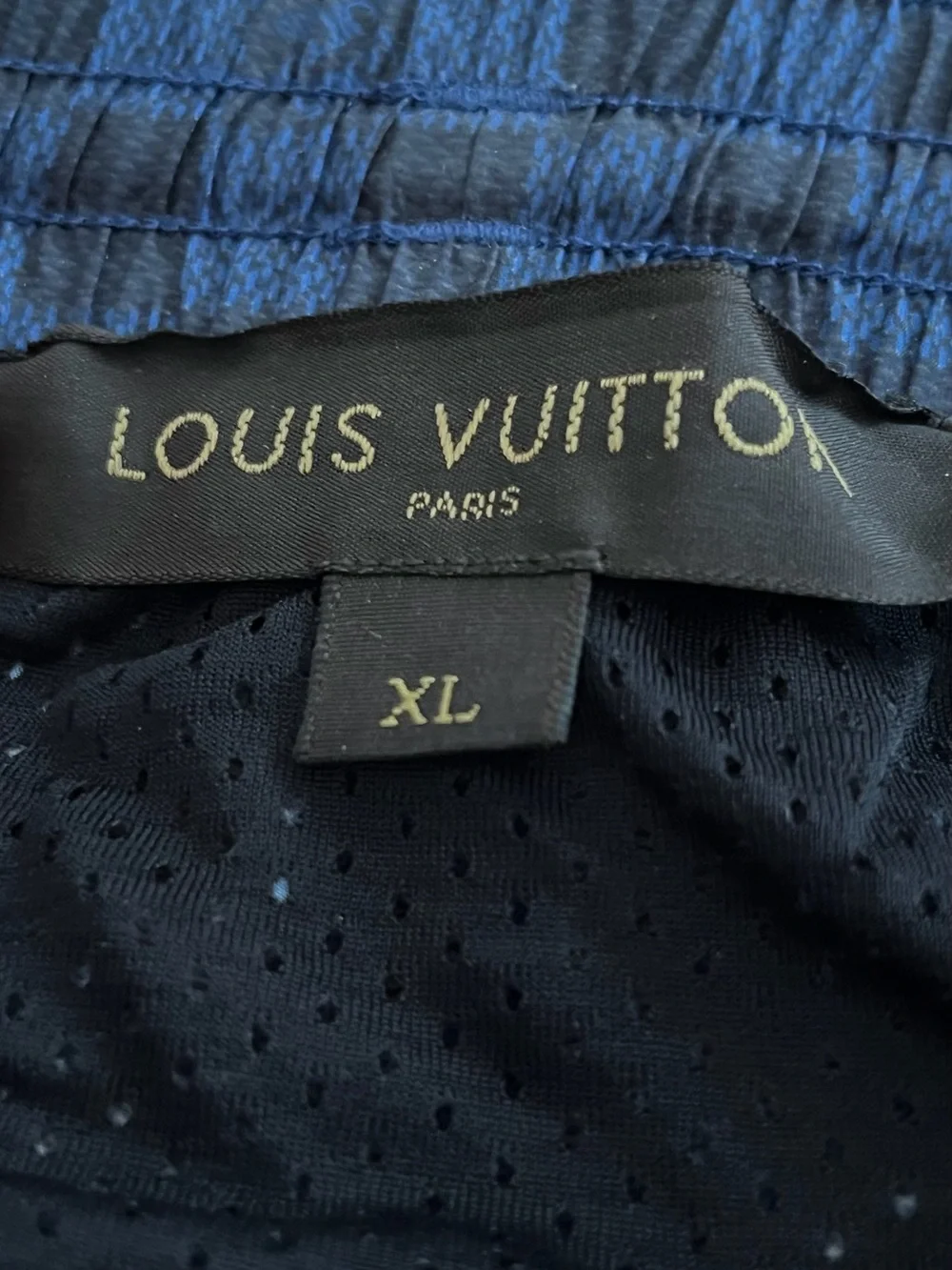 Louis Vuitton Blue Checkerboard Athletic Shorts